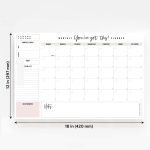 Bliss Collections Monthly Planner, "You've Got This", Undated Desk Calendar and Planner for Organizing and Scheduling Tasks, Productivity Tracker, Goals, Notes and To-Do Lists, 12"x18" (18 Sheets) - Image 4